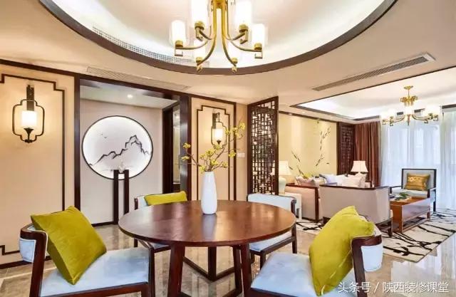 中式无主灯客厅吊顶效果图,80平客厅法式吊顶