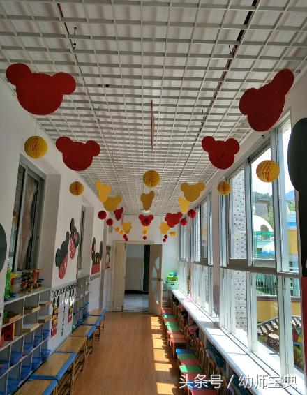 米奇英式风格环创,米奇城堡主题环创