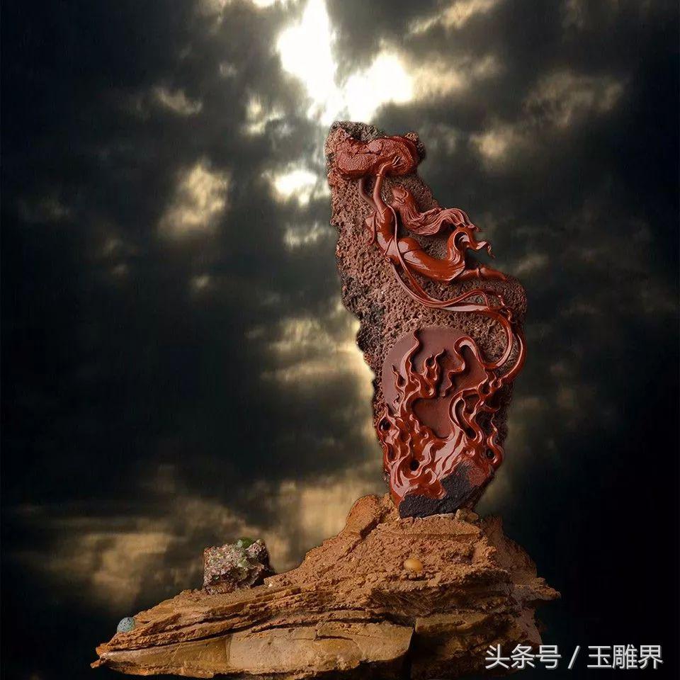 戈壁滩石头雕刻精品,戈壁奇石打磨