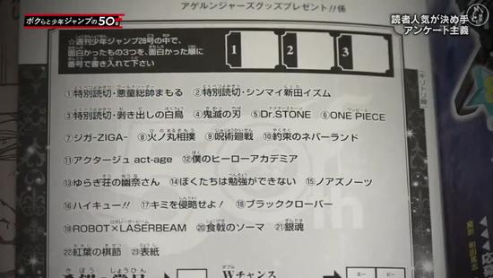 少年jump50周年贺图,少年jump的巅峰之作