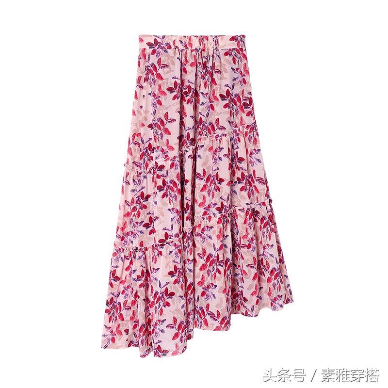 碎花裙子穿搭半身裙夏天,夏天碎花半身裙穿搭图片