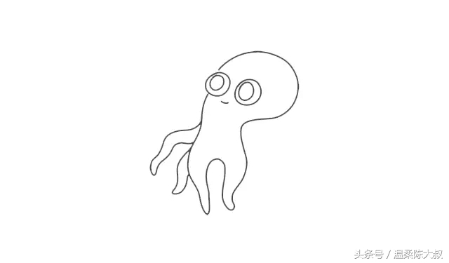 海洋动物简笔画简单画法,儿童简笔画入门0-3岁零基础蜗牛