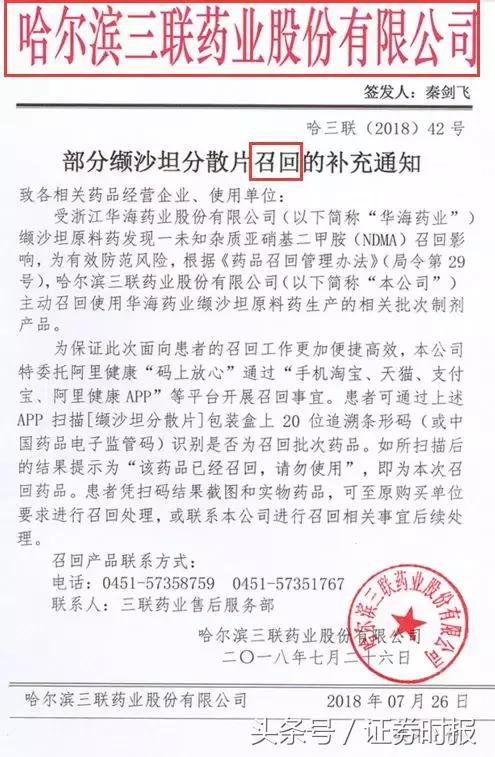 这款治疗高血压的原料药检出2A类致癌物，5企业相关产品召回