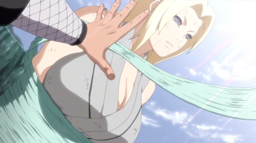 纲手被吃了是哪一集,火影纲手被夺枪