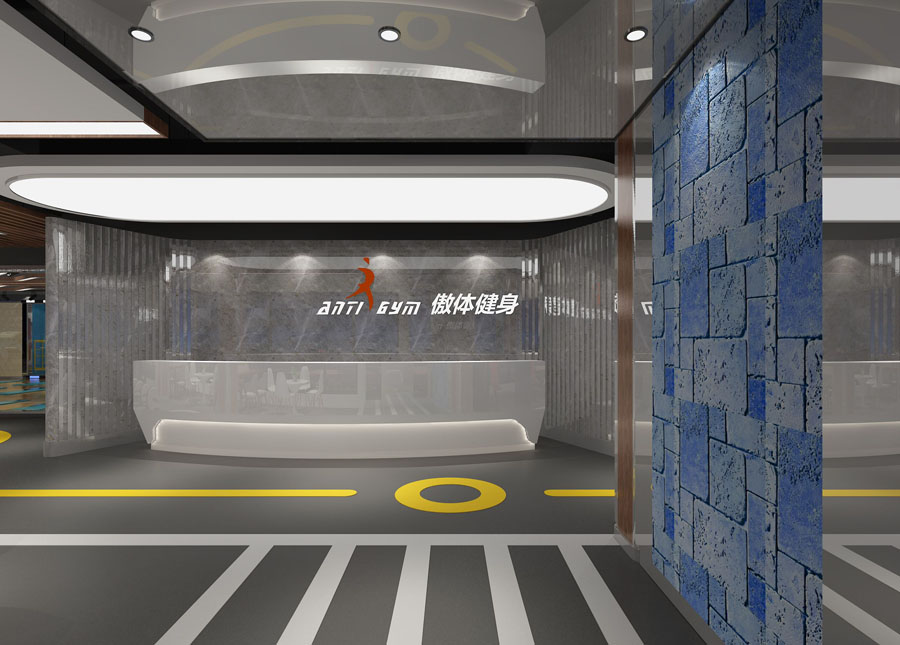 健身会所健身房设计案例效果图