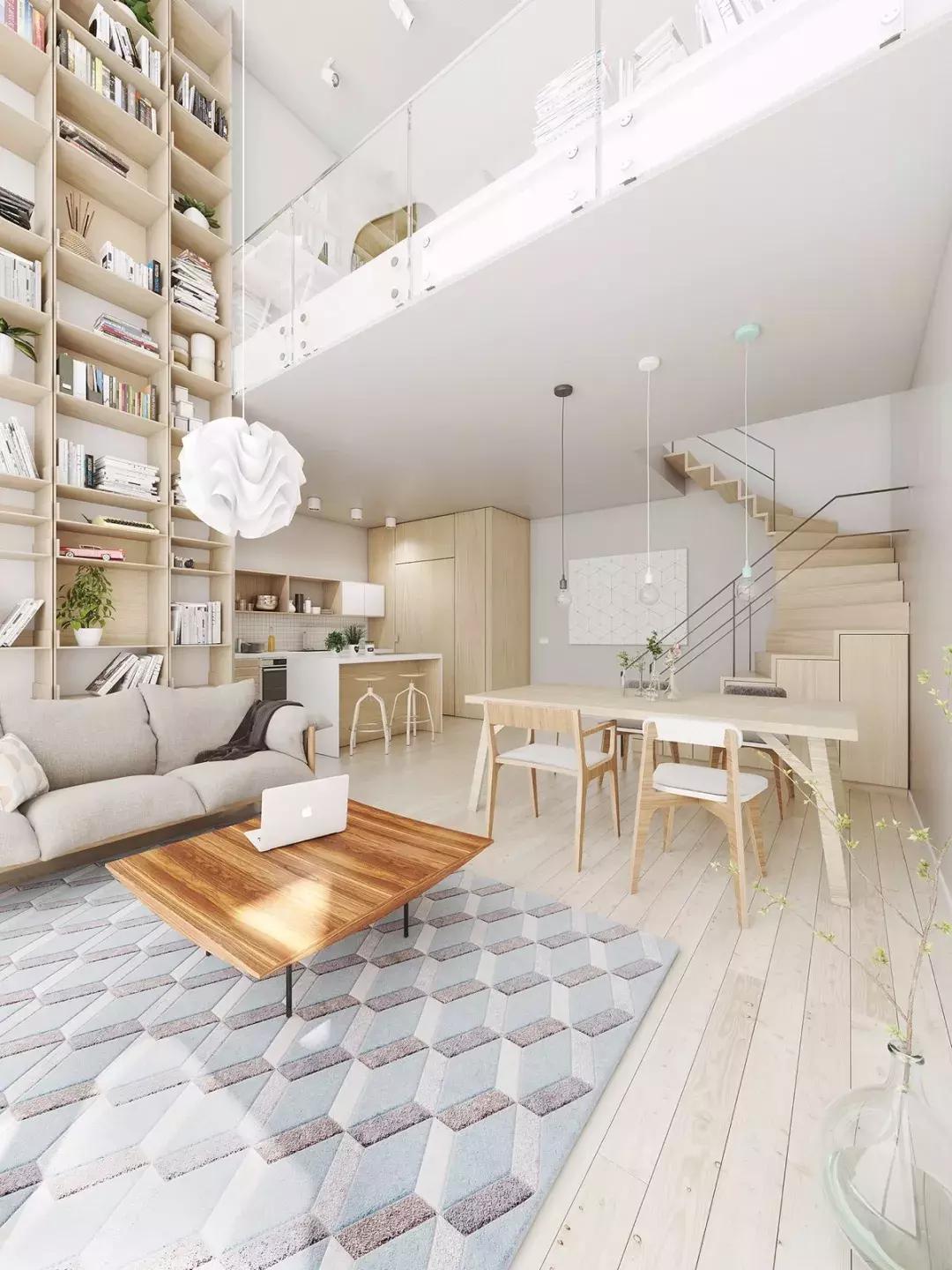 22平客厅美式风格,客厅开放式厨房效果图