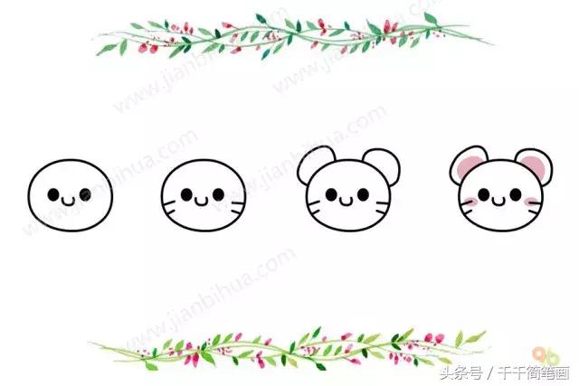 简笔画小动物头像,最简单的简笔画动物头像