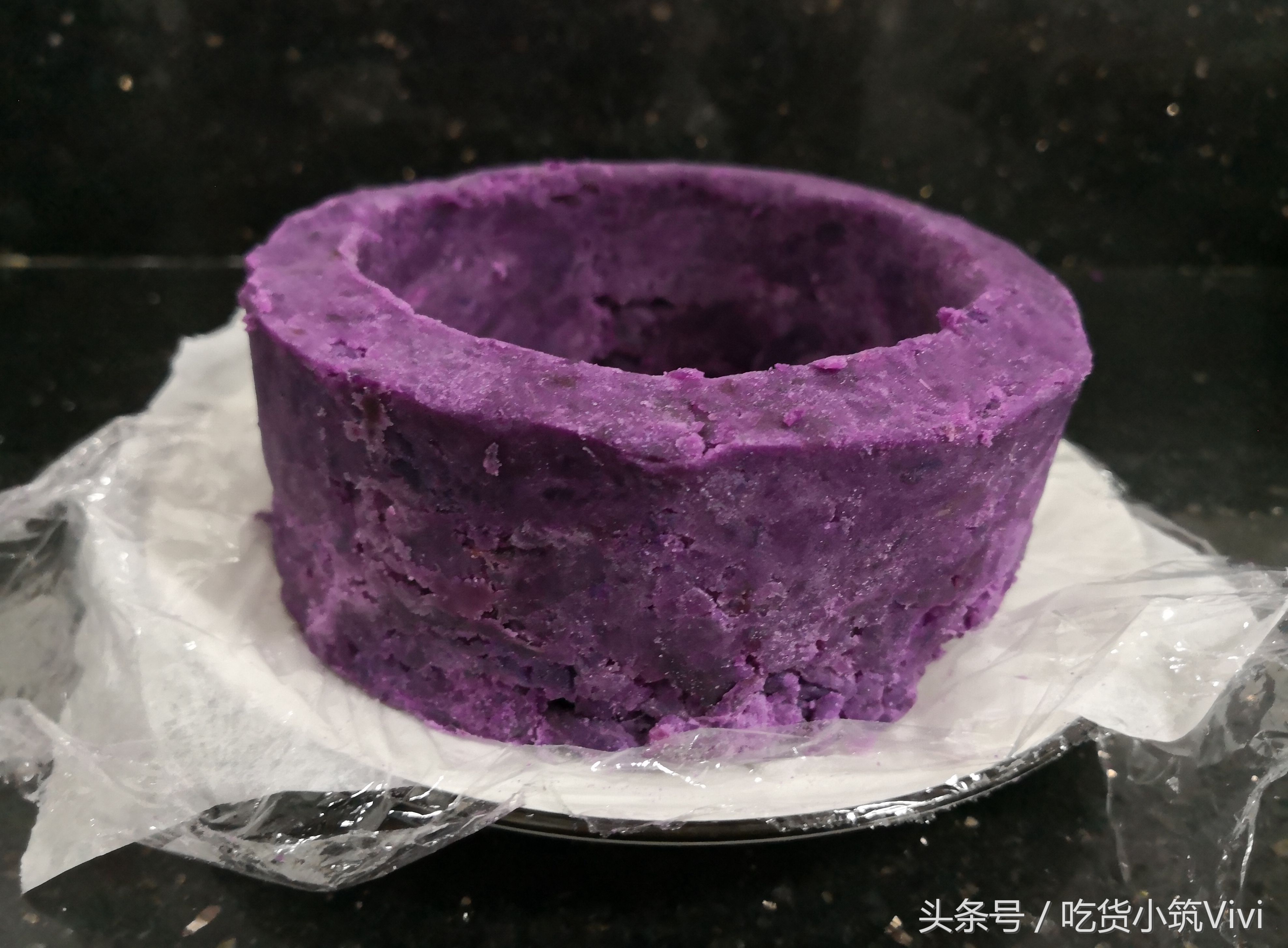 紫薯慕斯甜品,紫薯酸奶慕斯