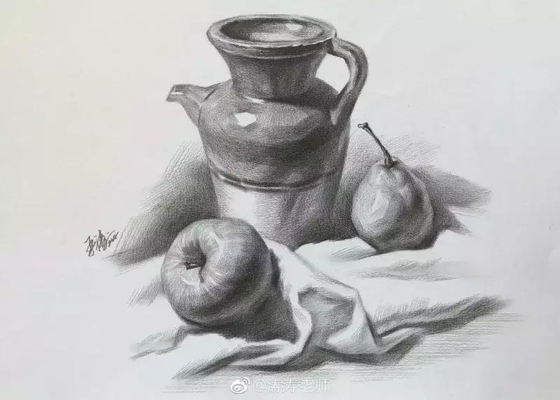 儿童素描6-9岁超级简单儿童素描,素描不会构图怎么办