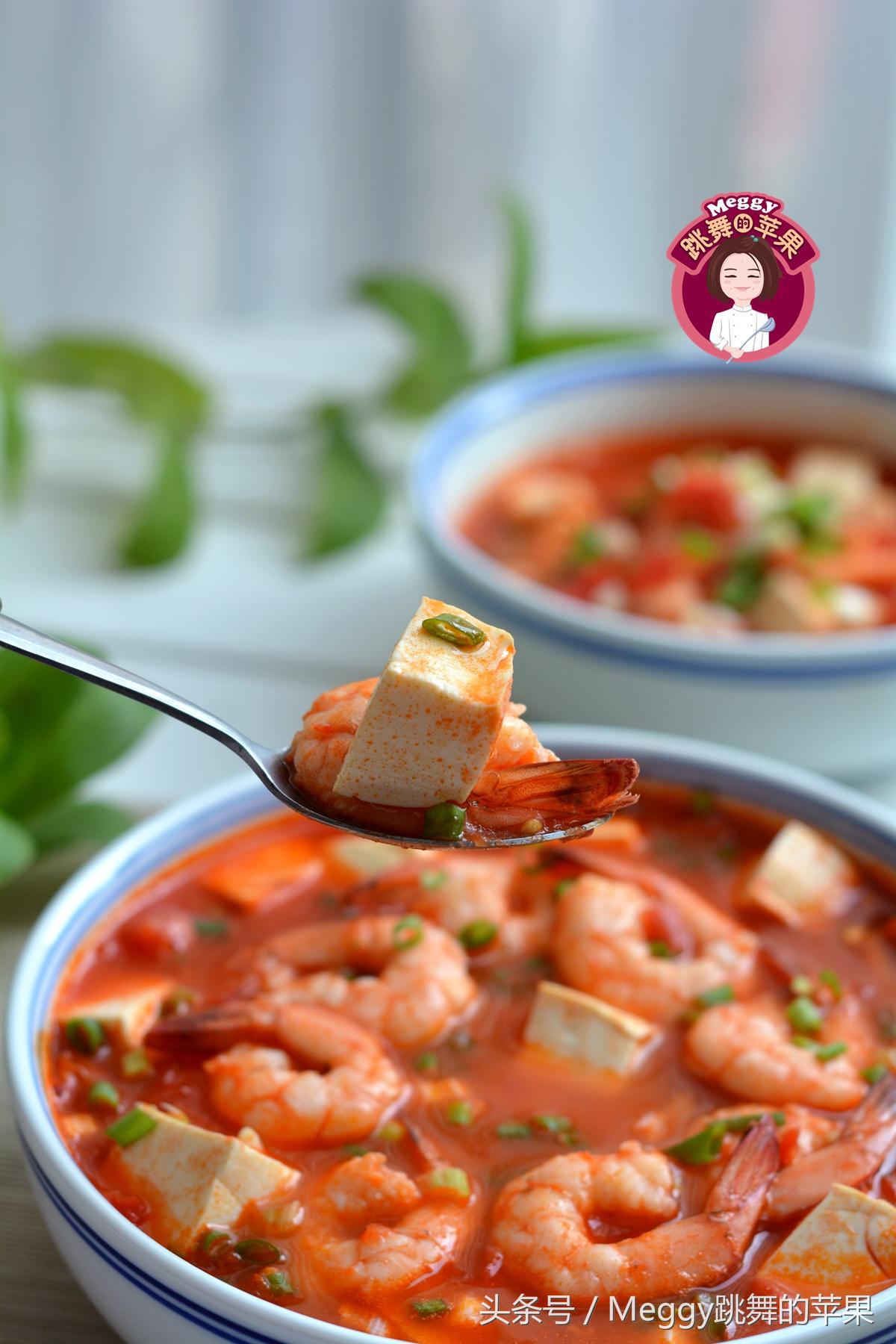 虾仁豆腐番茄烩饭,番茄虾仁豆腐又滑又嫩还好吃