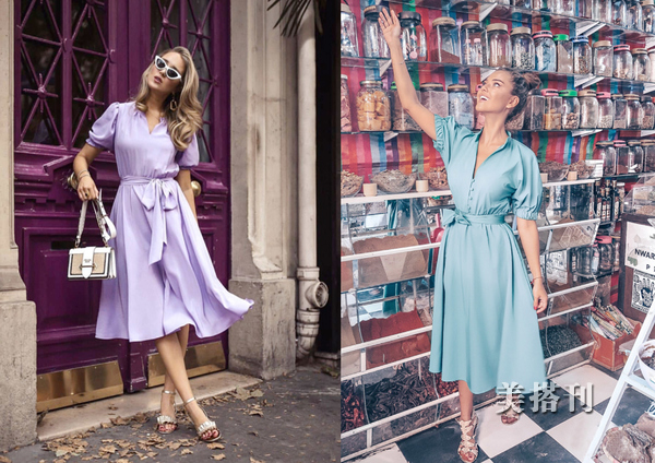 不同场合的裙装穿搭示范,气质女生的早秋裙装穿搭