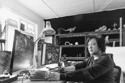 跟赵闯学画恐龙的视频,赵闯画恐龙