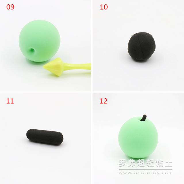 陨石番石榴粘土,超轻粘土石榴制作视频教程简单