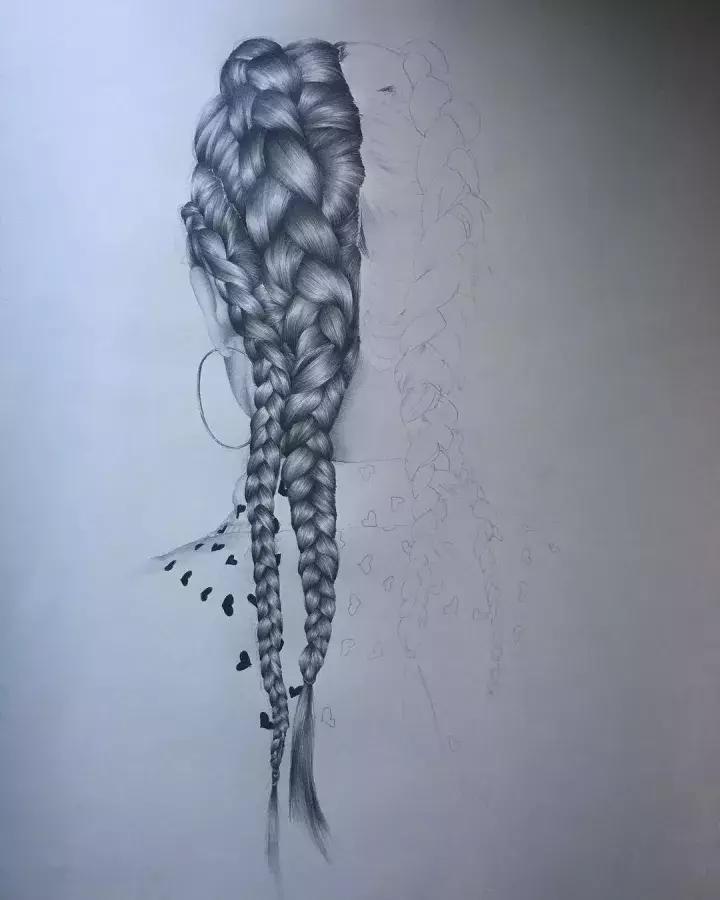 柔顺的长发很容易引人遐想，一起来看看画师笔下的头发如何表现