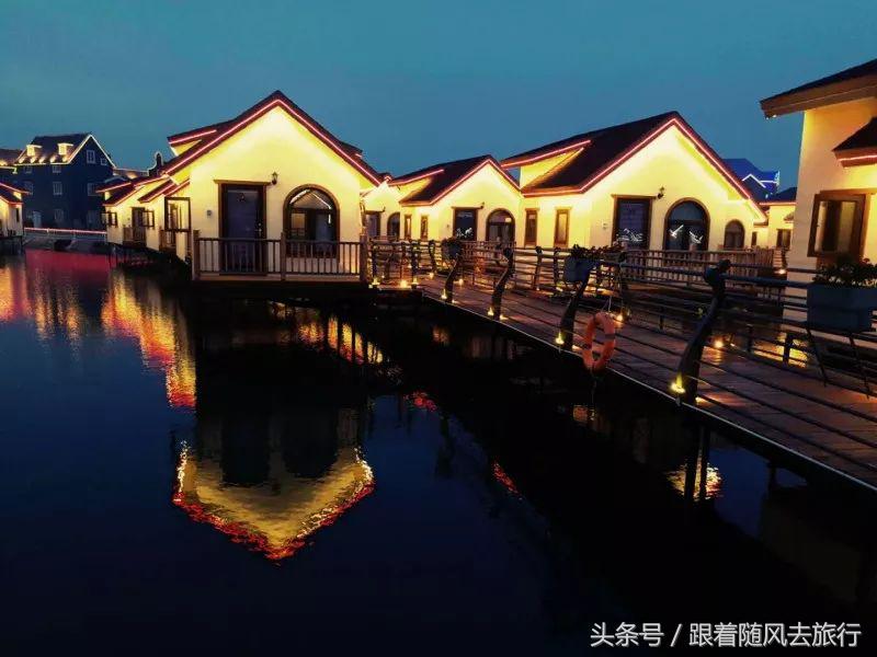 乐亭虹宇国旅月坨岛水上小木屋,月坨岛小木屋景色