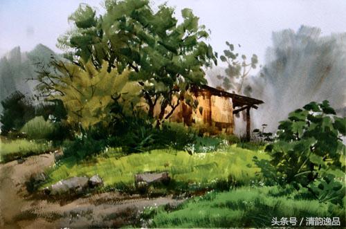 风景写生色彩绘画教程,蓬莱阁风景色彩写生