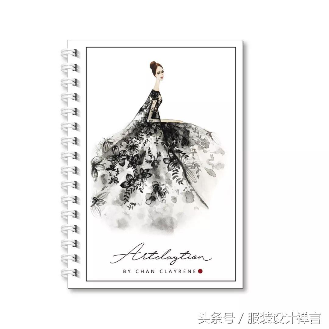 时装手绘|用指甲油画出高定时装的新加坡女插画师ChanClayrene