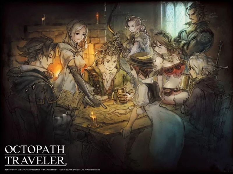 吟游诗人像素风画法,像素游戏八方旅人