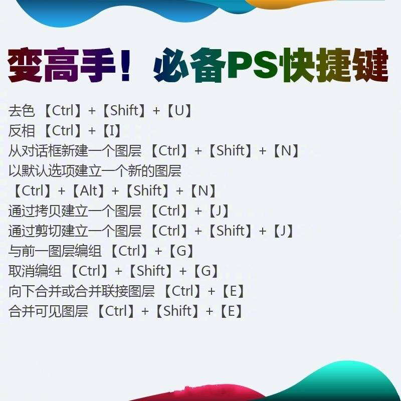 ps快捷键大全掌握完你就是大师,ps常用快捷键大全和技巧图片