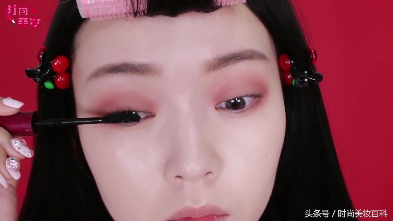 樱桃系甜美妆容,樱桃妆教程复古