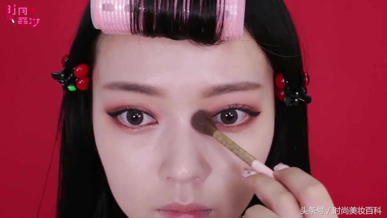 樱桃系甜美妆容,樱桃妆教程复古