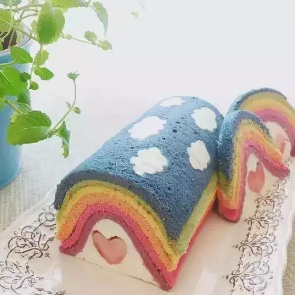 简单彩绘蛋糕卷,彩绘天使蛋糕卷