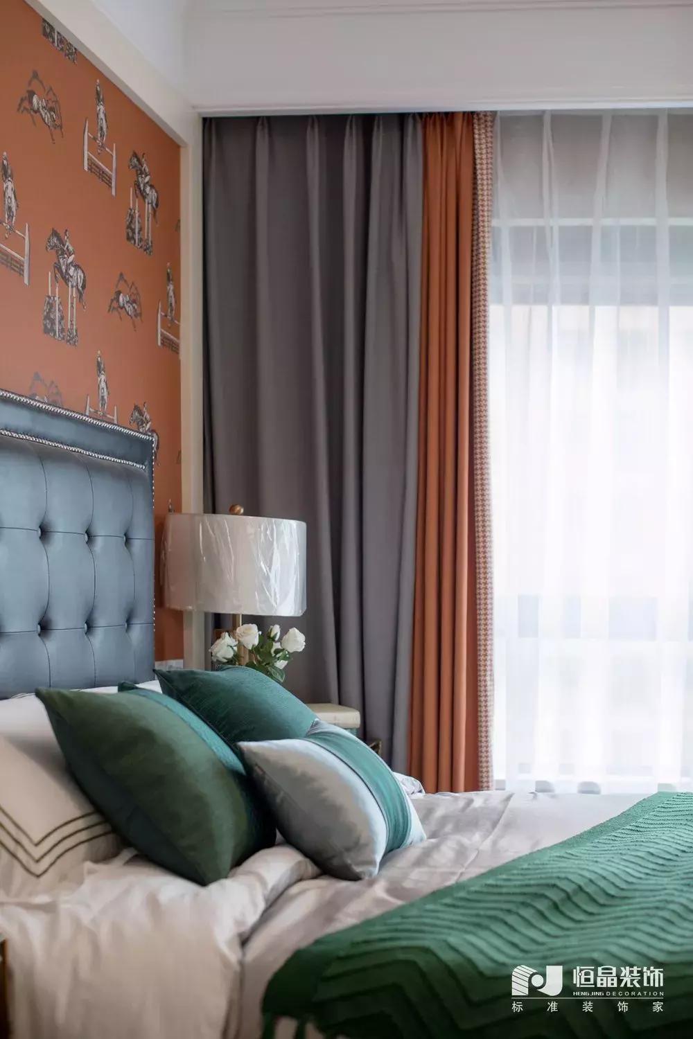 130现代美式,美式现代轻奢风小户型110