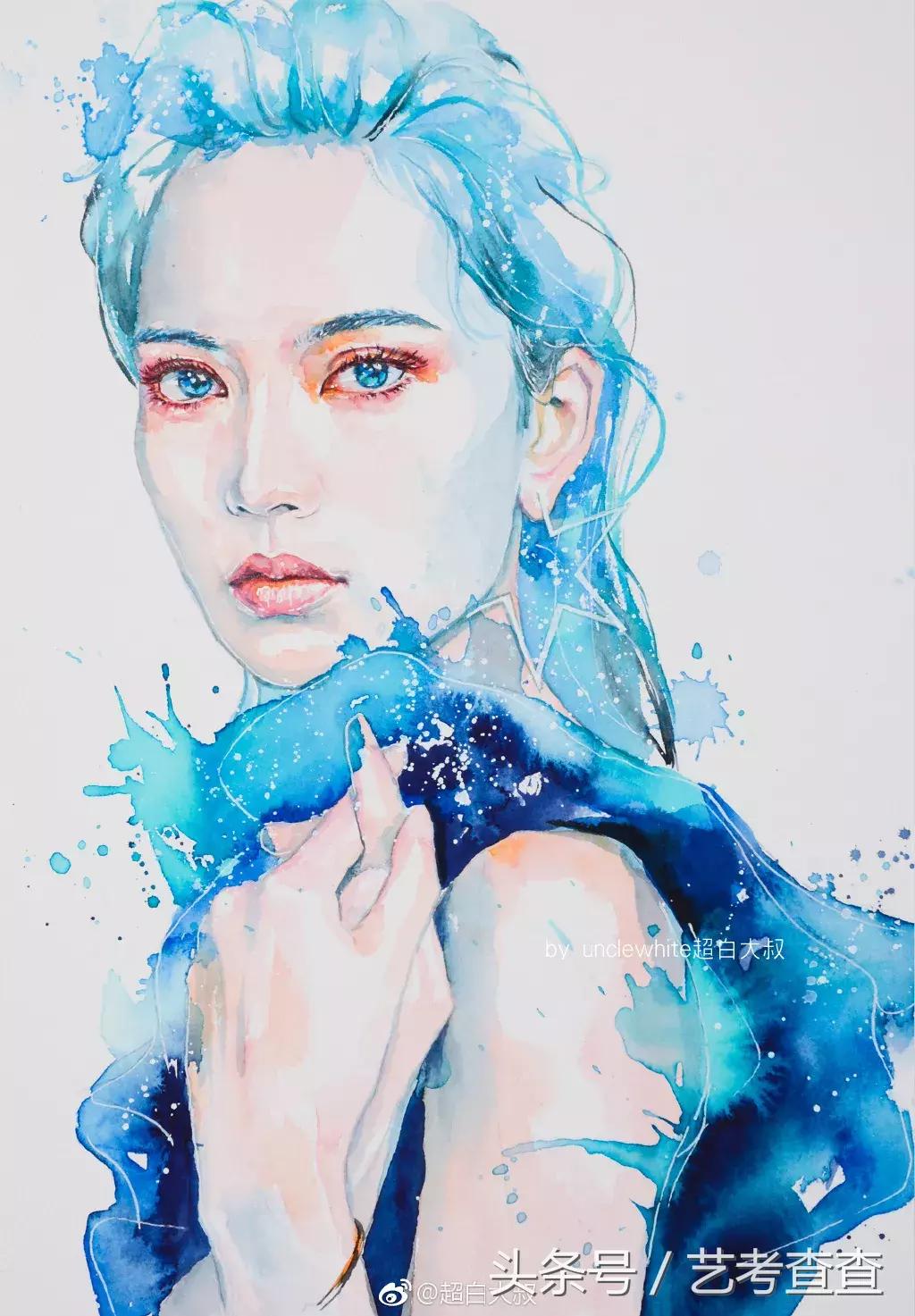 非常简单的水彩人物画法,简单的水彩小插画