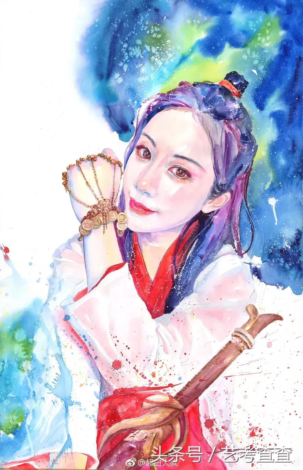 非常简单的水彩人物画法,简单的水彩小插画