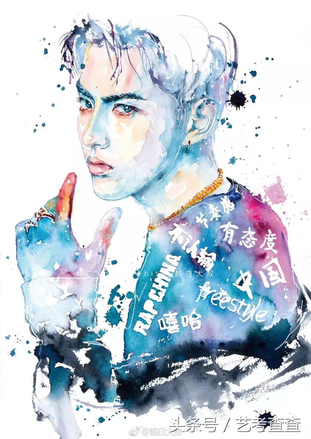 非常简单的水彩人物画法,简单的水彩小插画