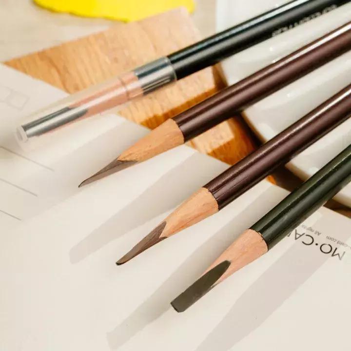 眉笔植村秀同款,植村秀砍眉刀眉笔试色