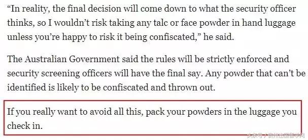 澳洲机场安检不允许携带的物品,澳洲航空行李最新规定