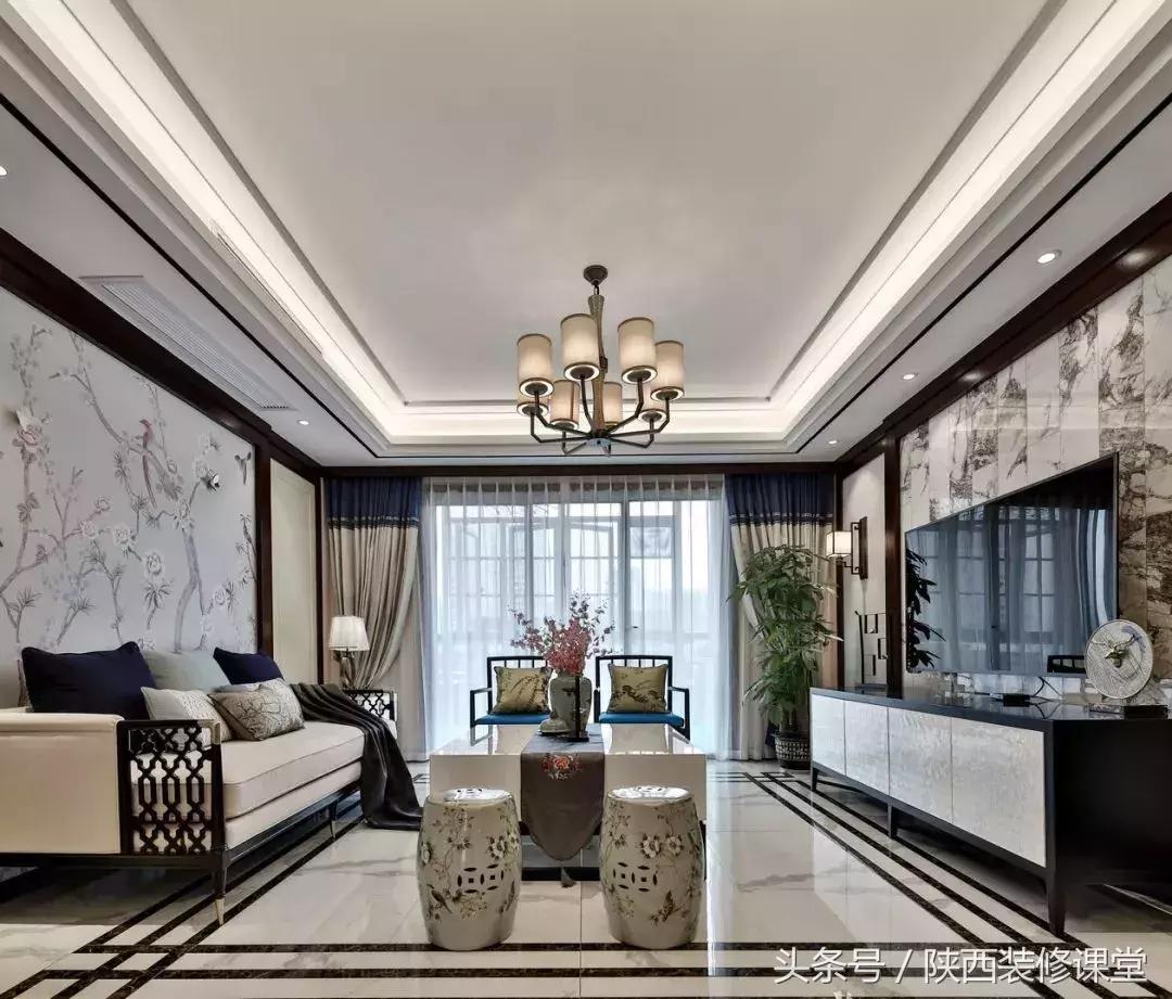 30平方新中式客厅,30款中式客厅高端大气上档次