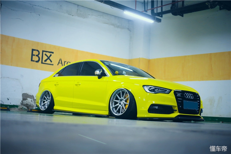 黑龙江车友打造低姿态“柠檬黄”奥迪A3，玩车同时不忘疼老婆！