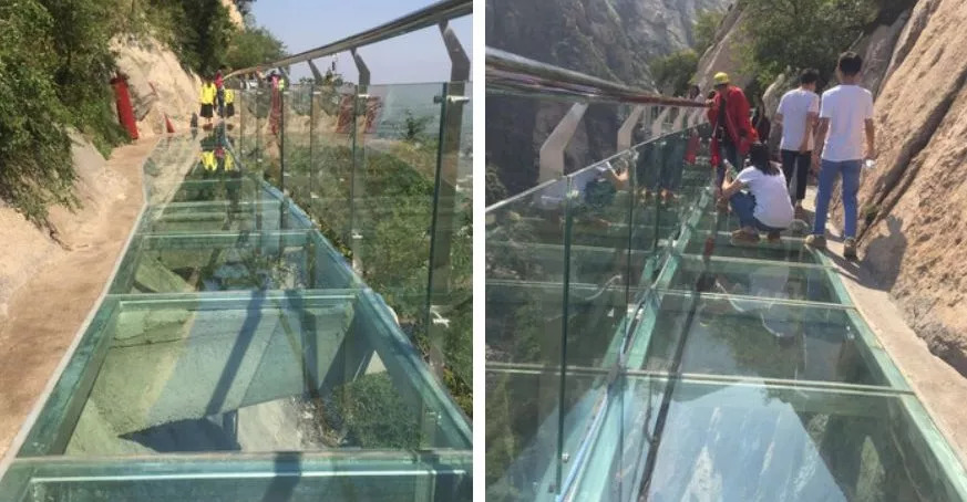 张家界天门山玻璃栈道玻璃受损,张家界天门山玻璃栈道哪个最刺激