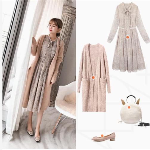 秋天搭连衣裙穿的百搭外套,秋季温柔风穿搭外套加裙子