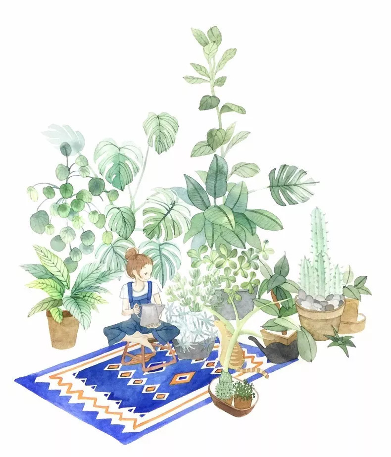 手绘妈妈和女儿的日常生活，温暖而感人