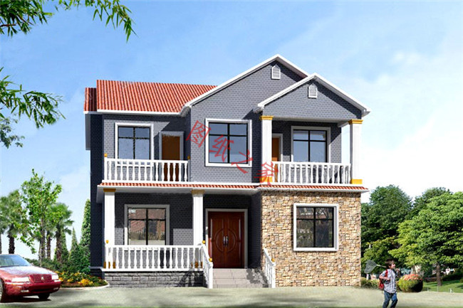 50套农村两层别墅效果图,十款经典农村二层半别墅效果图