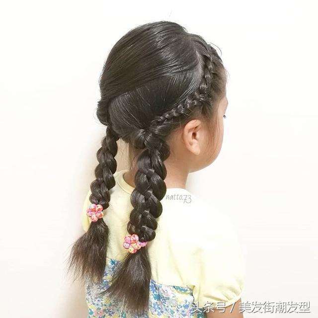 小孩子扎头发辫子教程简单好看,小女孩扎头发辫子教程简单好看