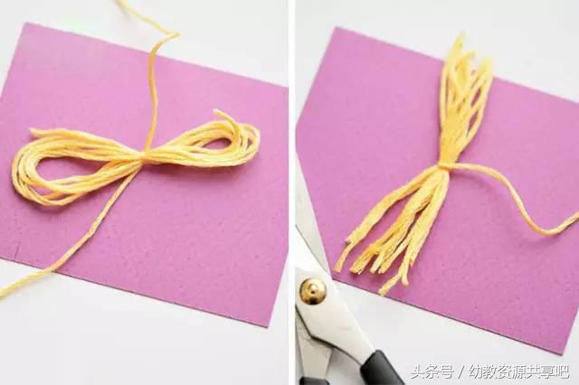 用彩色纸条制作手工卡纸,超简单卡纸手工特别好看