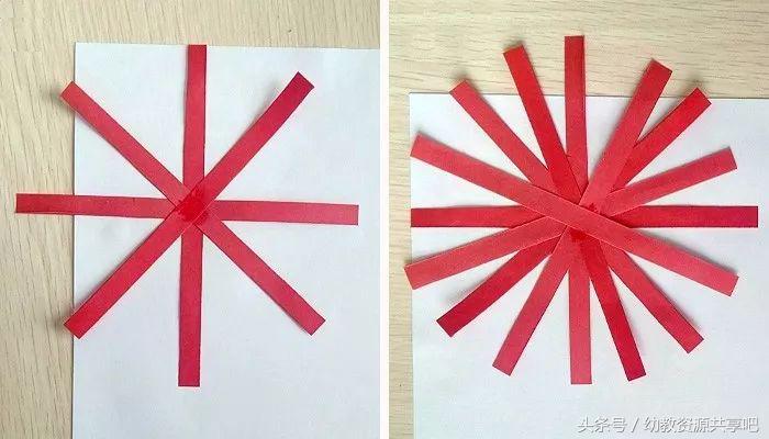 用彩色纸条制作手工卡纸,超简单卡纸手工特别好看