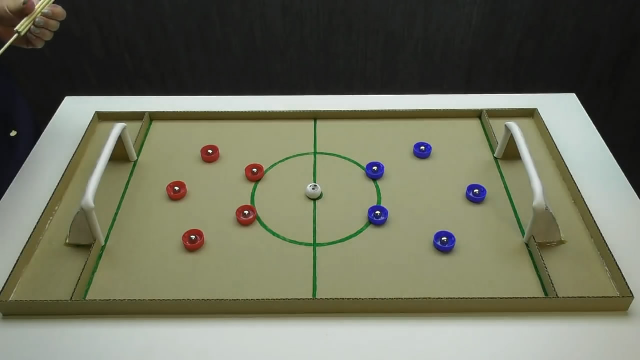 手工自制桌面游戏足球,怎么做足球桌面游戏
