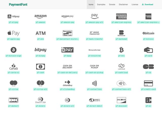 推荐收藏，免费支付图标集收录116个常用付款方式向量图设计必备