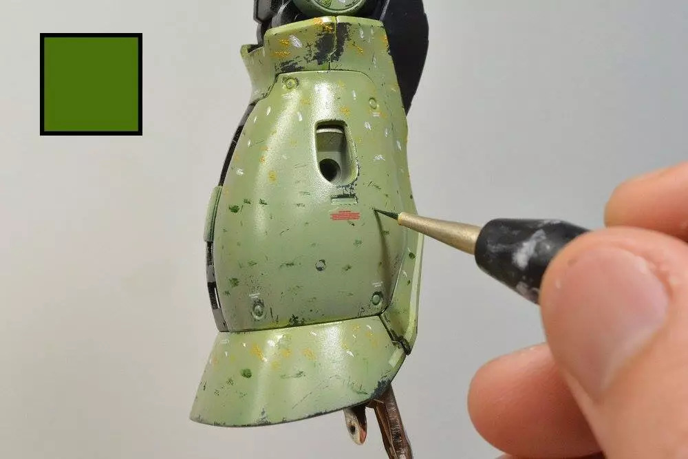 扎古模型拼装过程,高达模型旧化教程