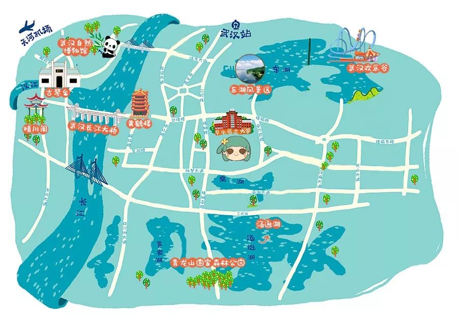 以华中师大为坐标原点，丈量大武汉