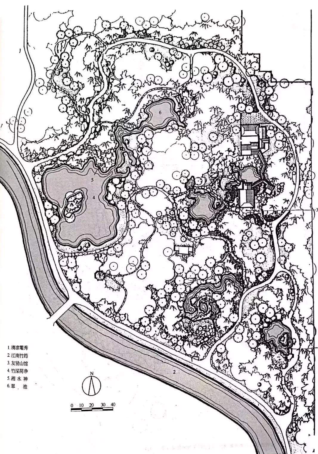 国外经典园林平面图,明清园林平面