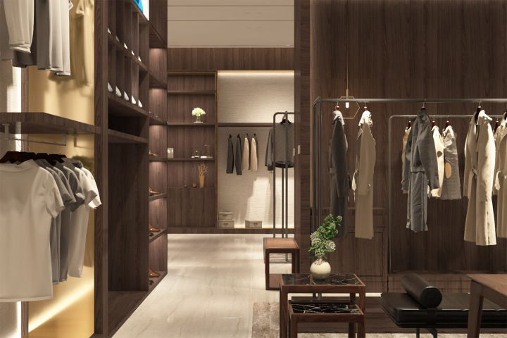 商场高端服装店设计,有设计感的服装店店铺