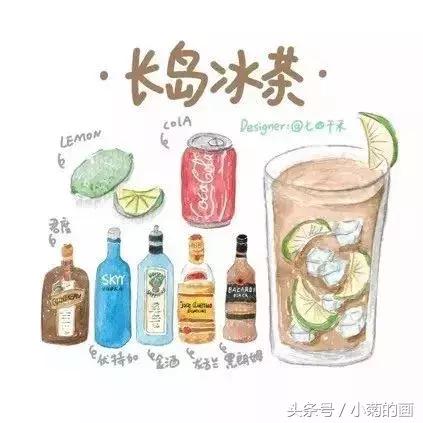 鸡尾酒艺术效果图,鸡尾酒插画教程