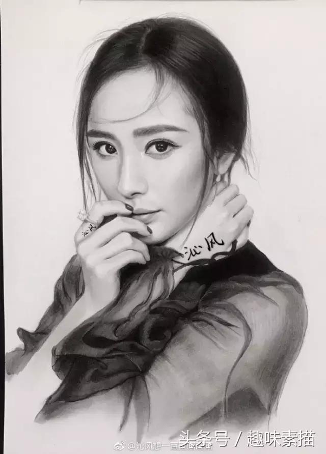 赵丽颖彩铅手绘清晰,赵丽颖彩铅画教程简单