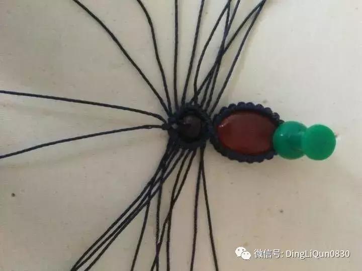 绳编宝石吊坠教程,石头吊坠穿珠子编绳教程